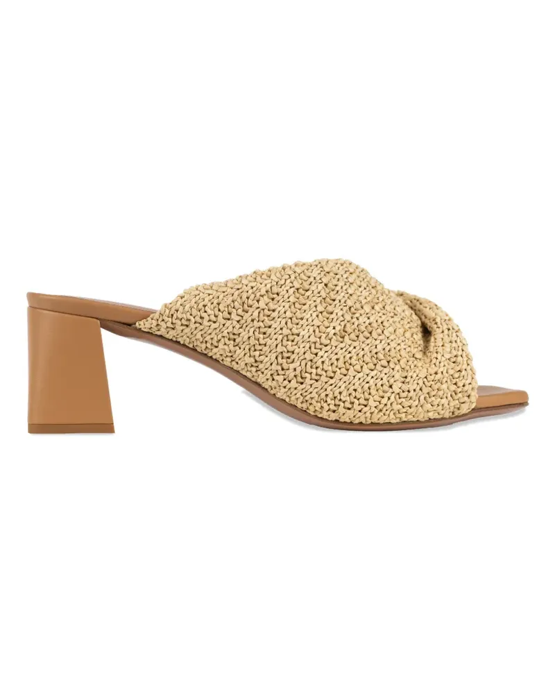 GEDEBE Mariel woven twist-detail sandals - Nude Nude