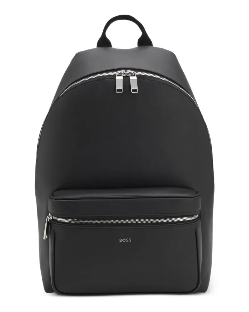 HUGO BOSS Rucksack mit Logo-Schild - Schwarz Schwarz