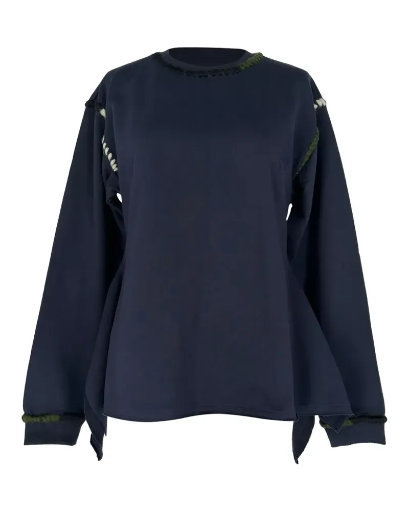 J.W.Anderson embroidered asymmetric sweatshirt - Blau Blau