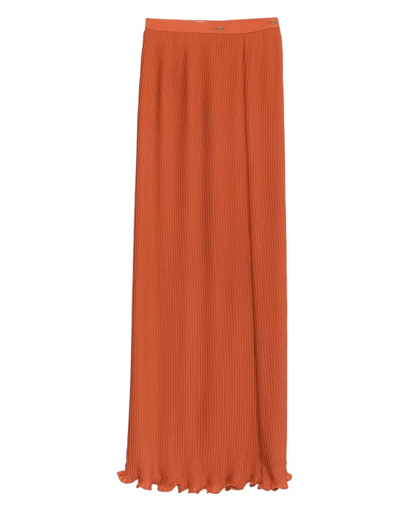 Elie Saab Gerippter Rüschenrock - Orange Orange
