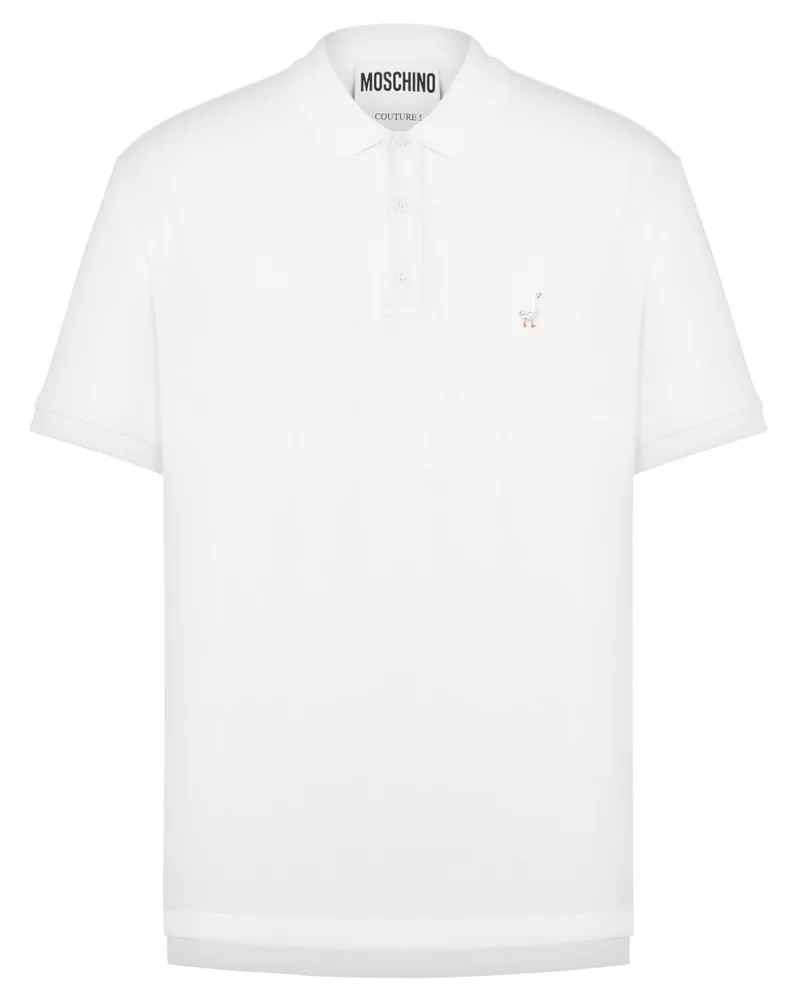 Moschino Poloshirt mit regulärem Schnitt - Weiß Weiß