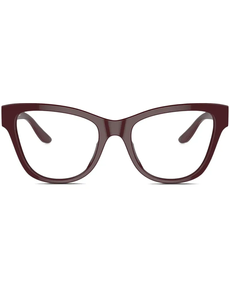 Giorgio Armani Brille mit Logo-Print - Rot Rot
