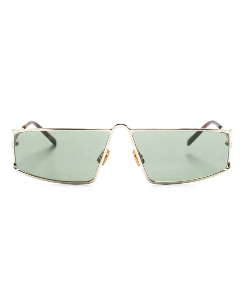 Saint Laurent SL 606 Sonnenbrille mit eckigem Gestell - Gold Gold