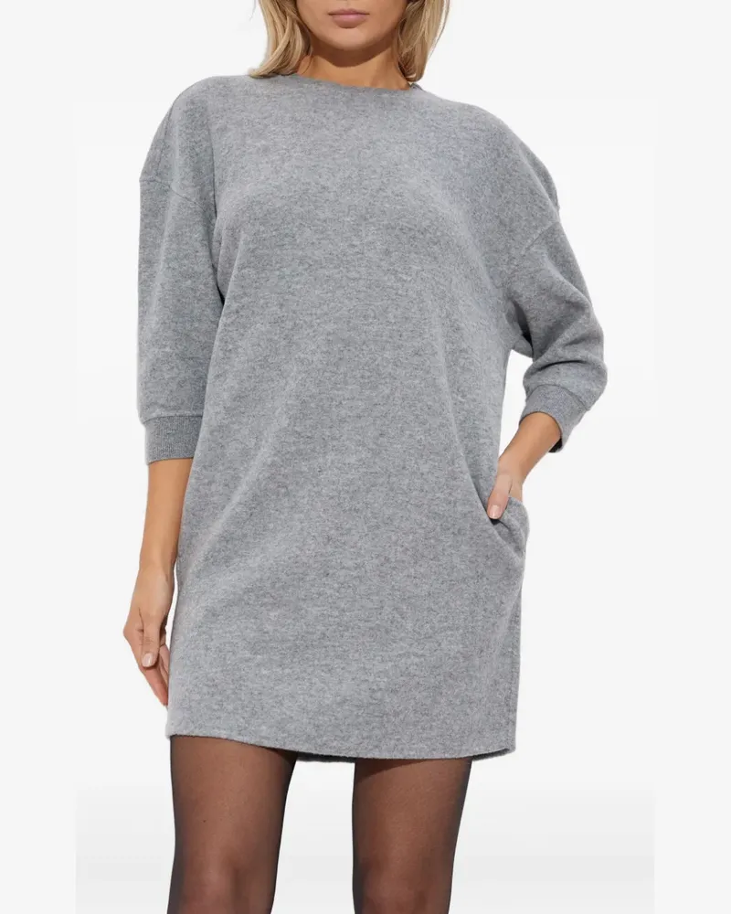 Max Mara Midikleid mit Dreiviertelärmeln - Grau Grau