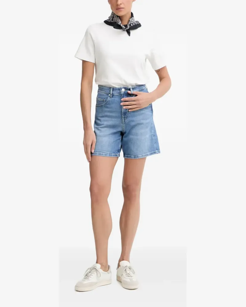 Marc O'Polo Ausgeblichene Jeans-Shorts mit hohem Bund - Blau Blau