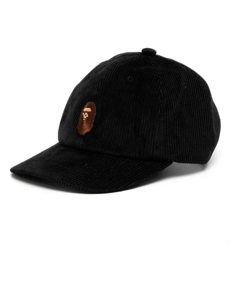 BAPE Ape Head Baseballkappe aus Cord - Schwarz Schwarz