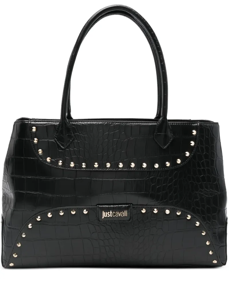 Just Cavalli Tote Bag mit Nieten - Schwarz Schwarz