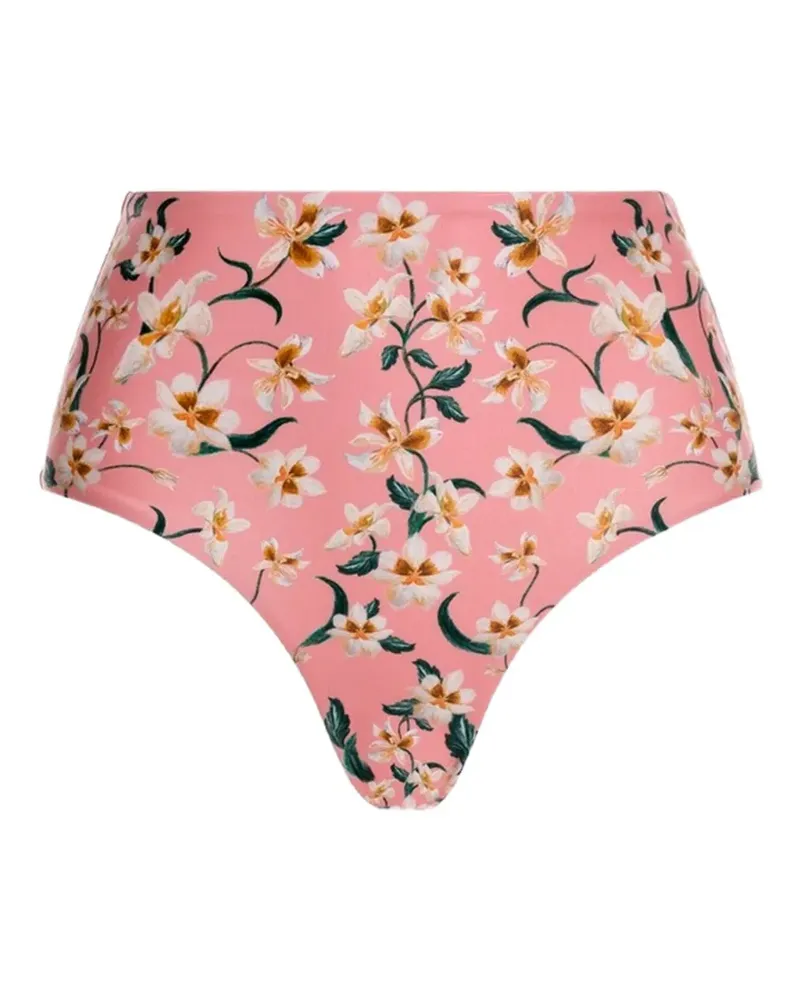 AGUA BENDITA Magenta Promesa Bikinihöschen mit hohem Bund - Rosa Rosa