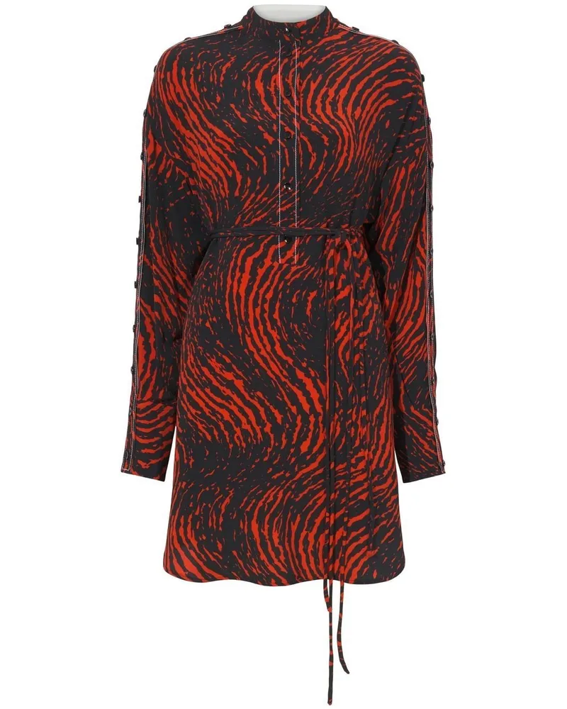 Proenza Schouler Hemdkleid mit Leoparden-Print - Schwarz Schwarz