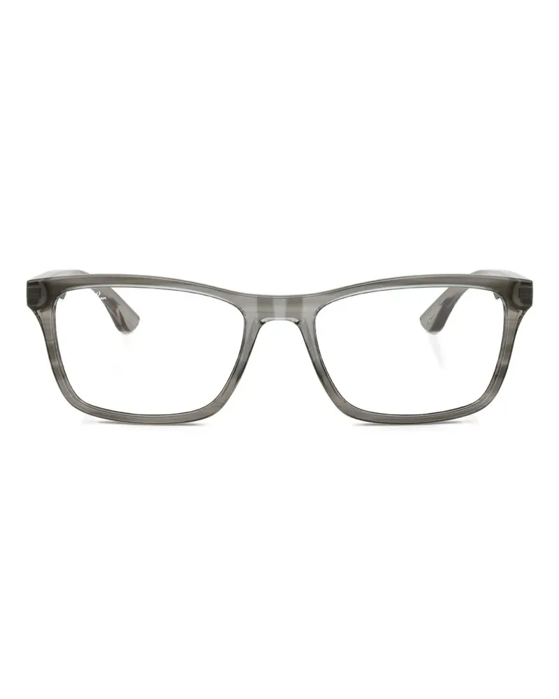 Ray Ban Eckige Brille mit Streifen - Grau Grau