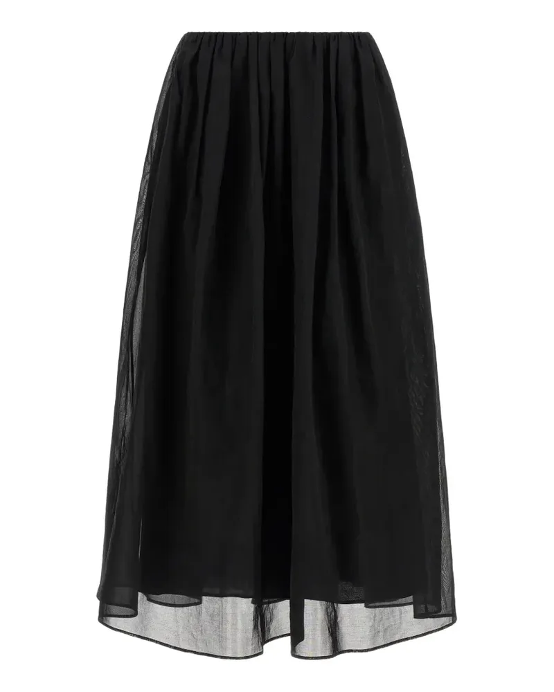 Brunello Cucinelli organza midi skirt - Schwarz Schwarz
