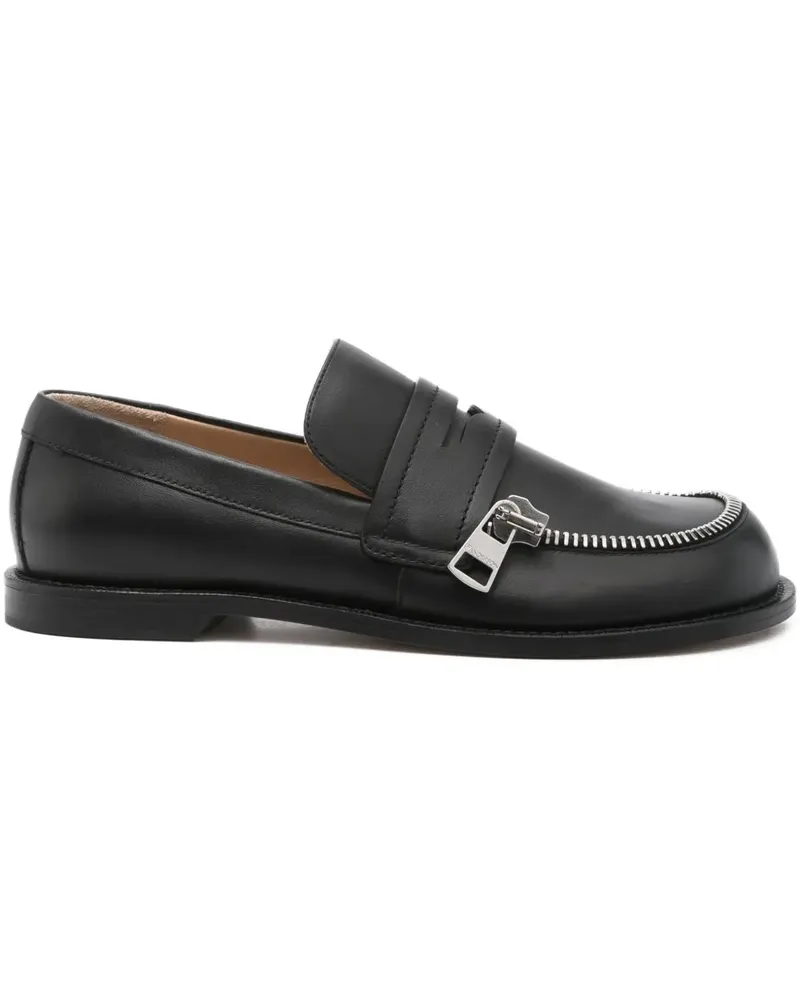 J.W.Anderson Penny-Loafer mit Reißverschluss - Schwarz Schwarz
