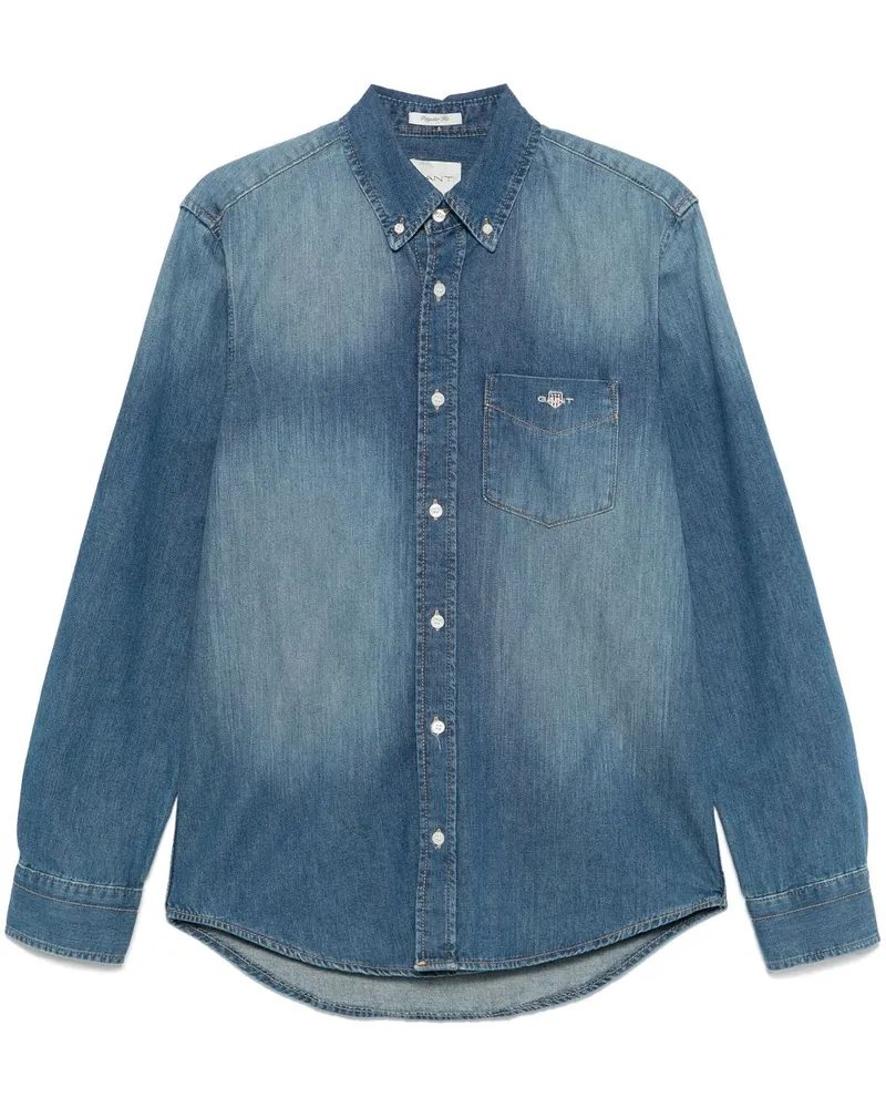 Gant Klassisches Jeanshemd - Blau Blau