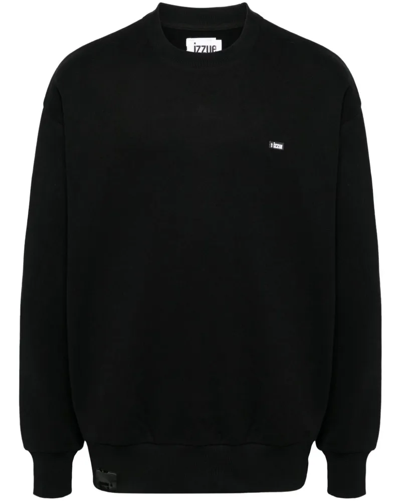 Izzue Sweatshirt mit Logo-Stickerei Schwarz