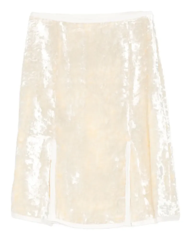 Jil Sander Midirock in Samtoptik - Nude Nude