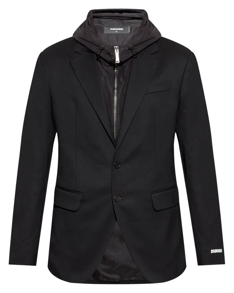 Dsquared2 Sakko im Layering-Look - Schwarz Schwarz