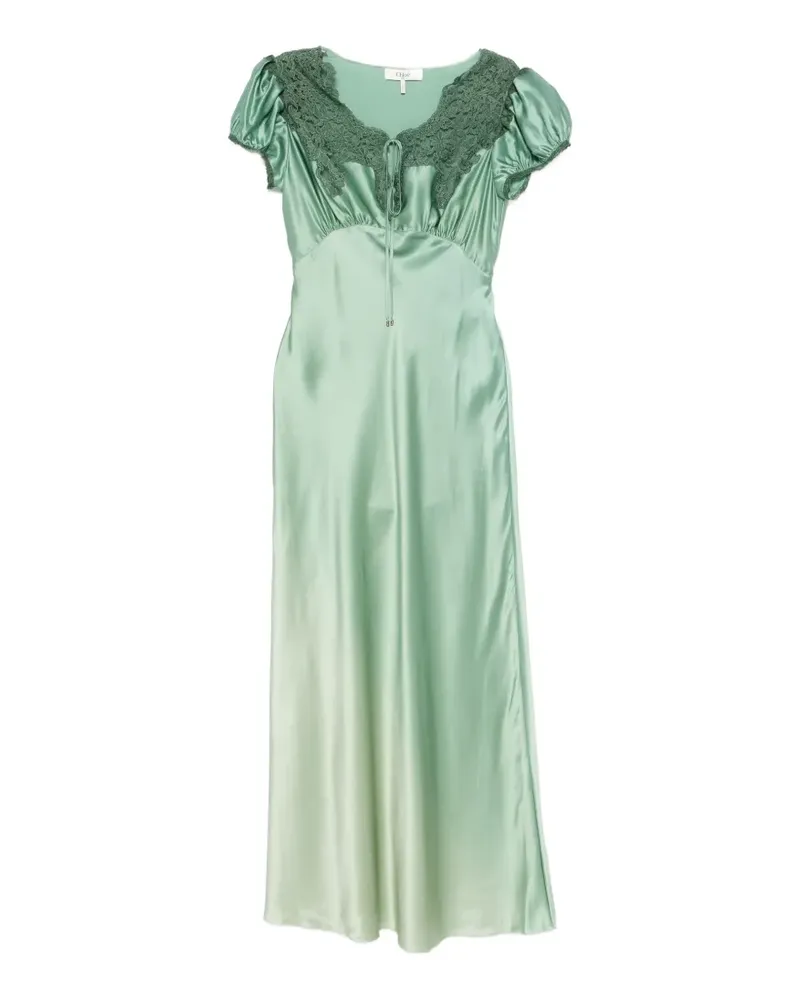 Chloé lace-insert maxi dress - Grün Grün