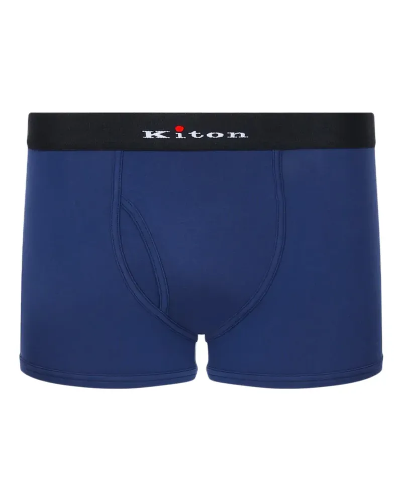 Kiton logo-waistband boxers - Blau Blau