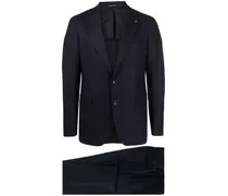 Einreihiger Anzug mit Anstecknadel - Blau