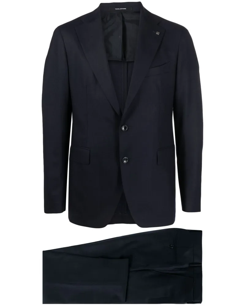 Tagliatore Einreihiger Anzug mit Anstecknadel - Blau Blau