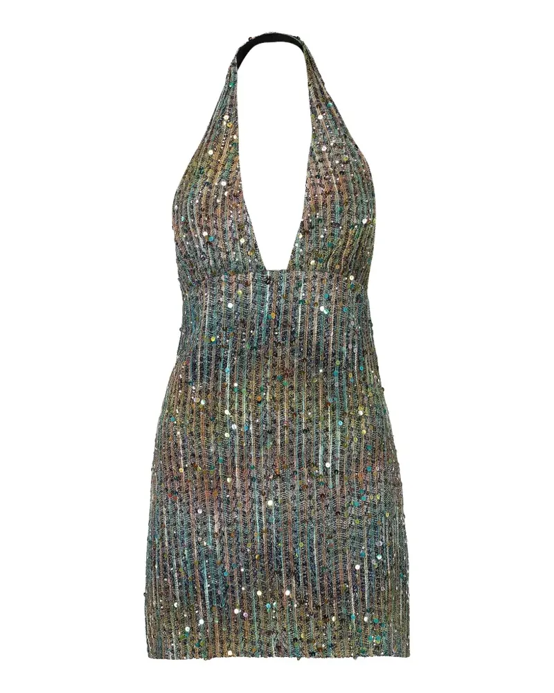 Missoni sequin-embellished halterneck dress - Blau Blau