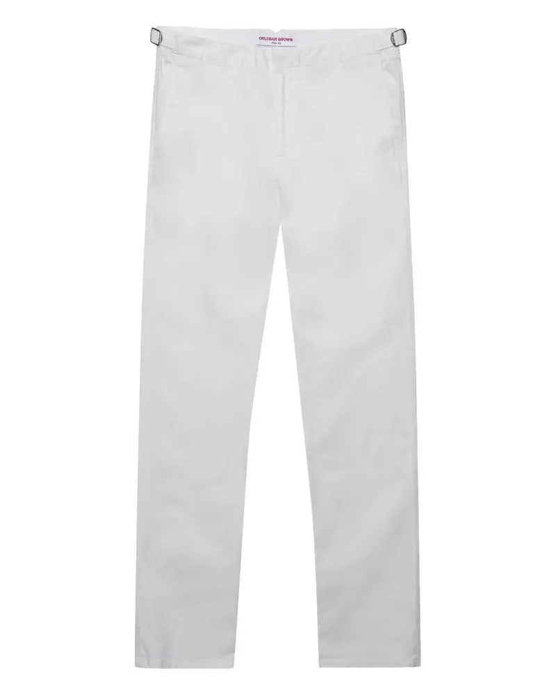 Orlebar Brown Halbhohe Straight-Leg-Hose - Weiß Weiß