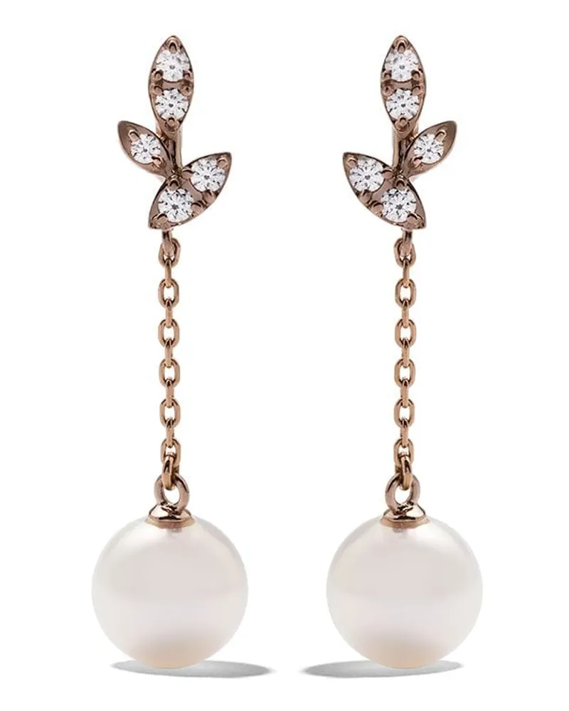 TASAKI 18kt Rotgoldohrringe mit Diamanten Gold
