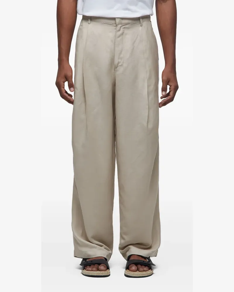 Osklen Leinenhose mit Bundfalten - Nude Nude
