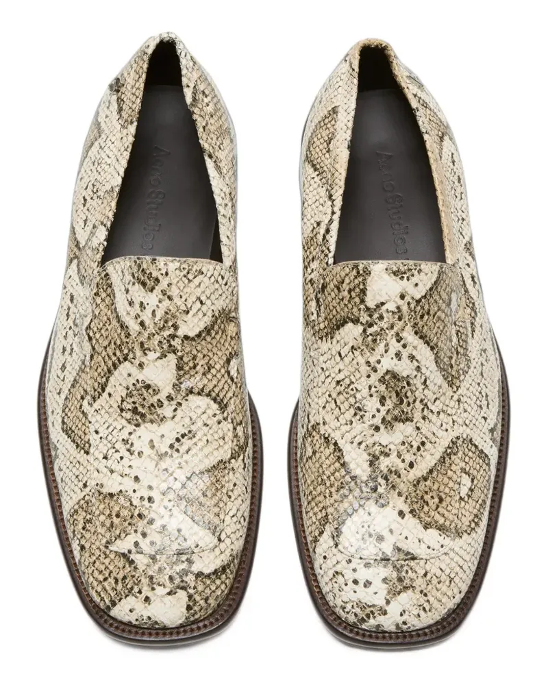 Acne Studios Loafer mit Schlangen-Effekt - Nude Nude
