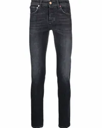 BARBA Klassische Skinny-Jeans Schwarz