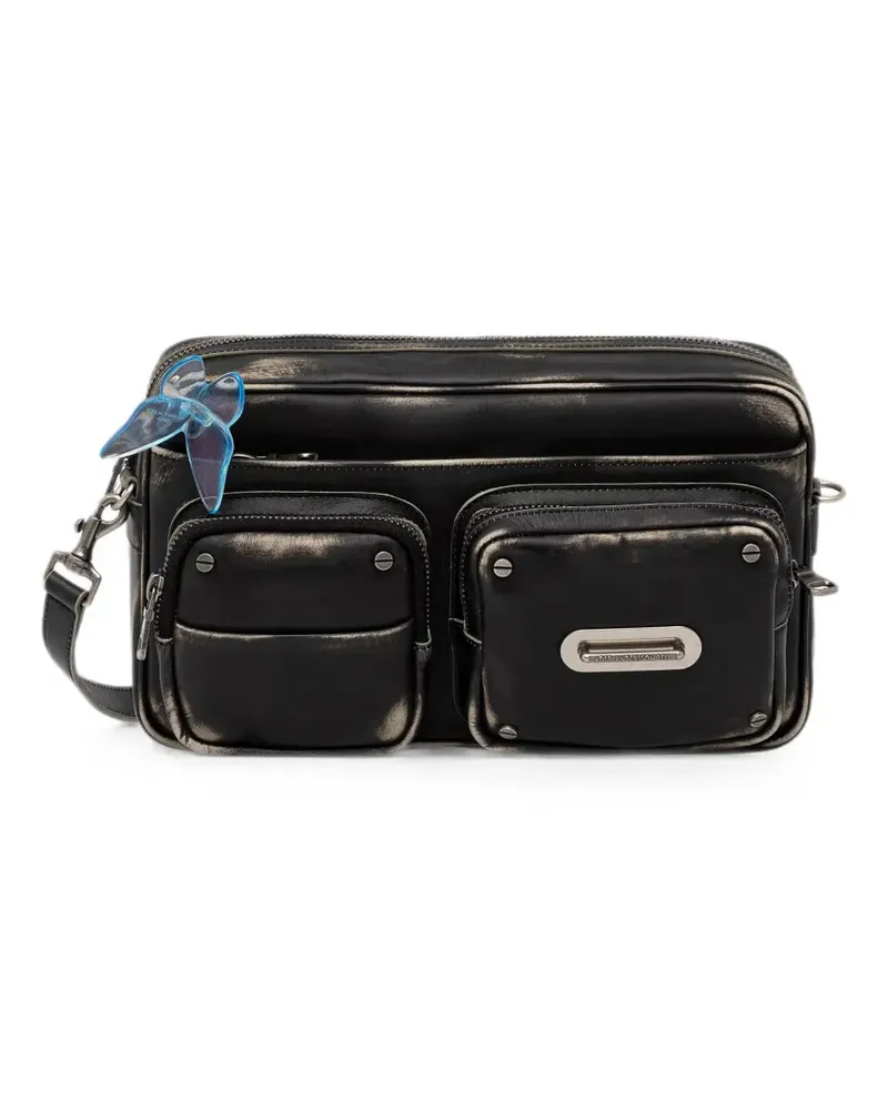 Andersson Bell Butterfly faded multi-pocket shoulder bag - Schwarz Schwarz