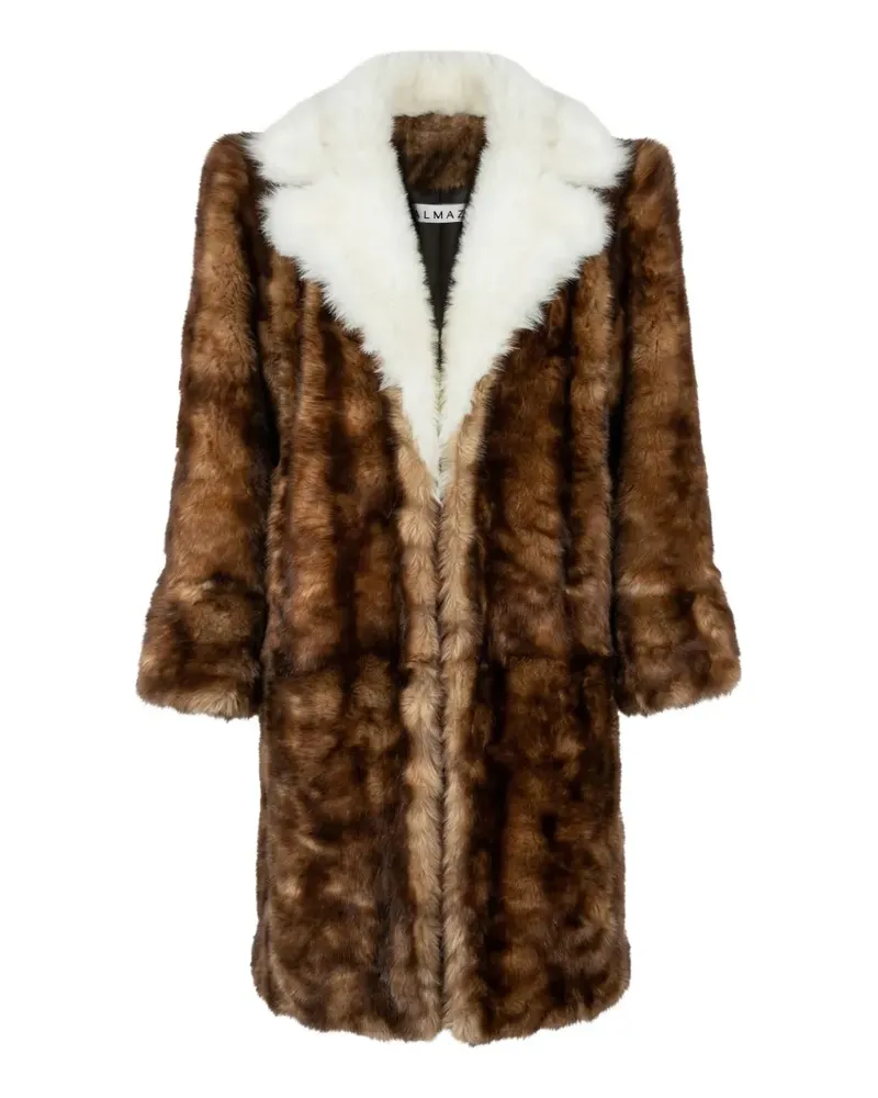 ALMAZ Whiskey notch-lapel fur coat - Braun Braun