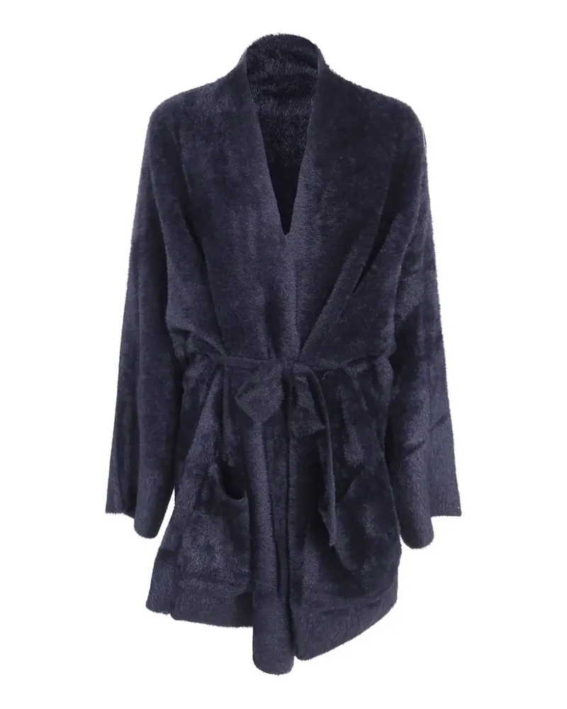Emporio Armani belted faux-fur coat - Schwarz Schwarz