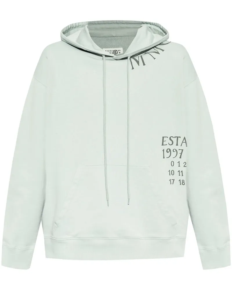 Maison Margiela Hoodie mit Nummern-Print - Blau Blau