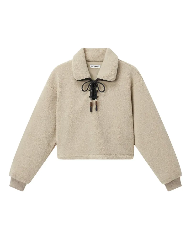 LOW CLASSIC lace-up sweatshirt - Nude Nude