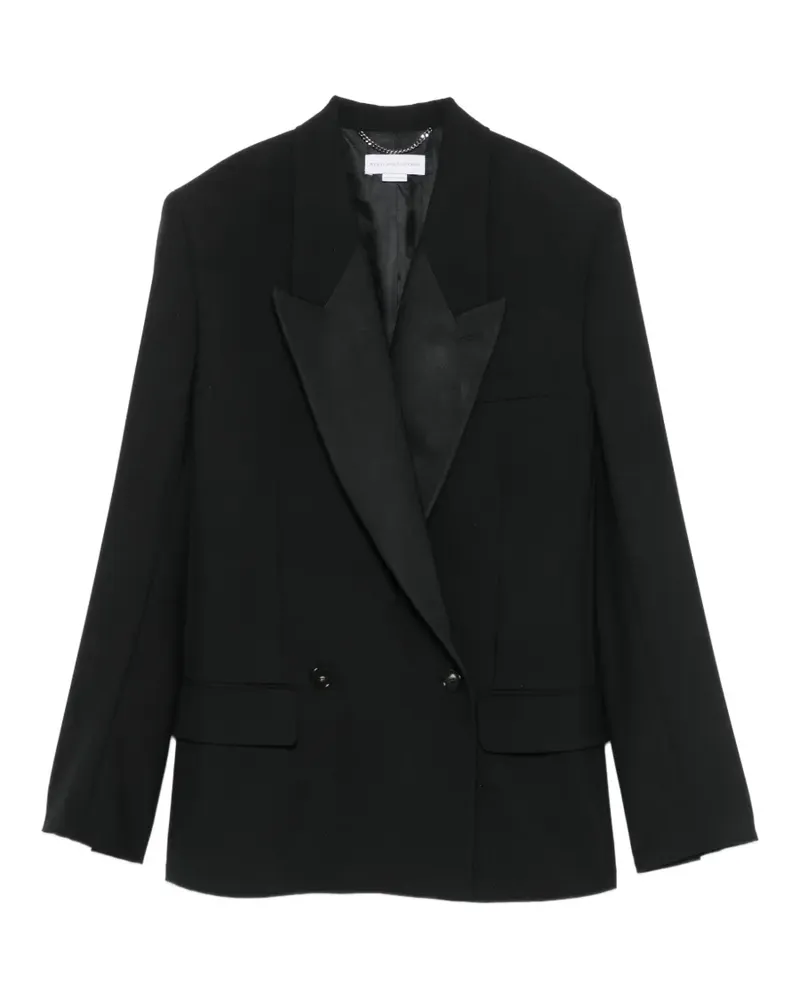 Stella McCartney double-breasted peak-lapels blazer - Schwarz Schwarz