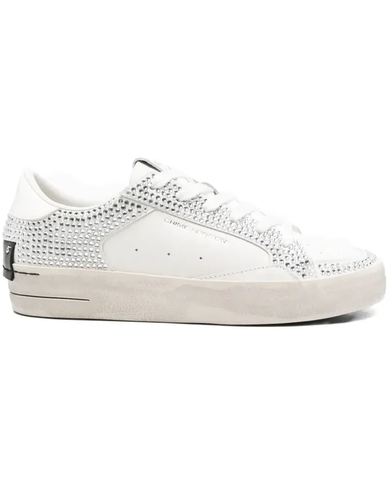 Crime Sk8 Deluxe Sneakers mit Kristallen - Weiß Weiß