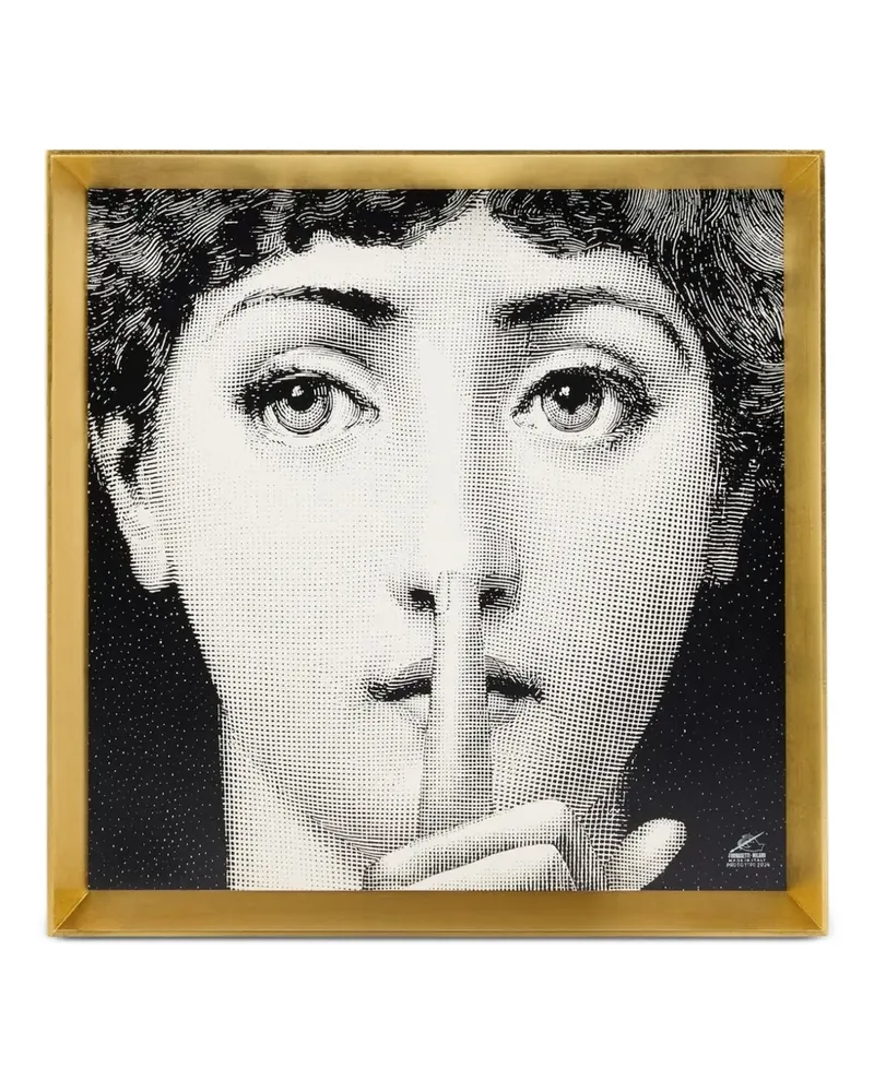 Fornasetti Silenzio decorative frame - Schwarz Schwarz