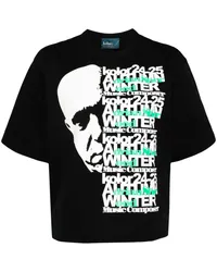 kolor x On-U Sound T-Shirt mit Gesicht-Print Schwarz