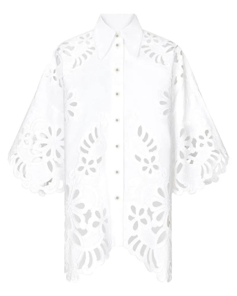 Dolce & Gabbana Hemd mit Cut-Outs - Weiß Weiß
