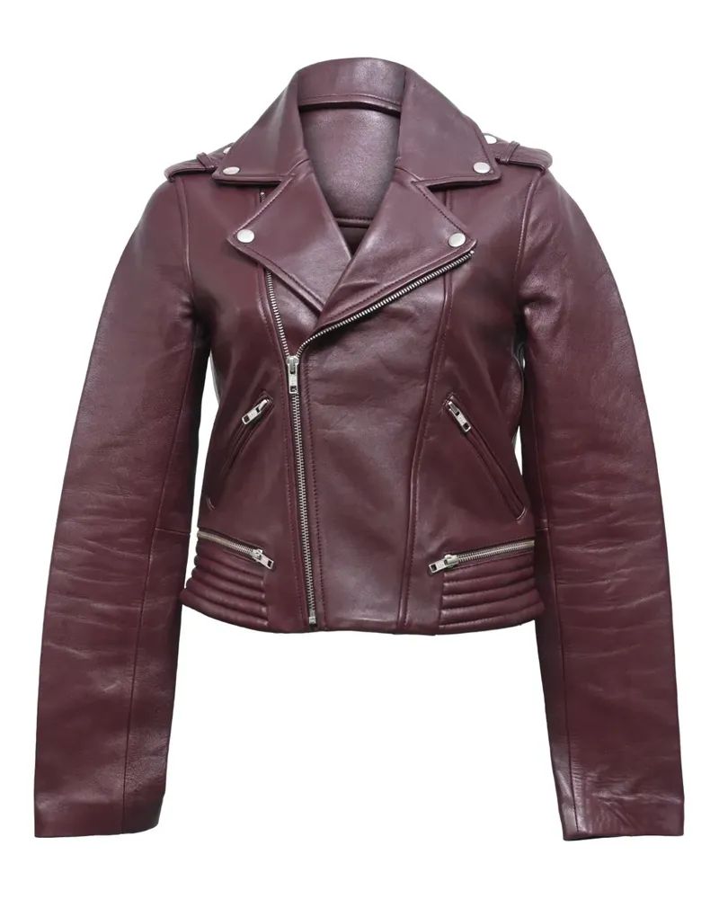 Maje Bikerjacke mit Reißverschluss - Rot Rot