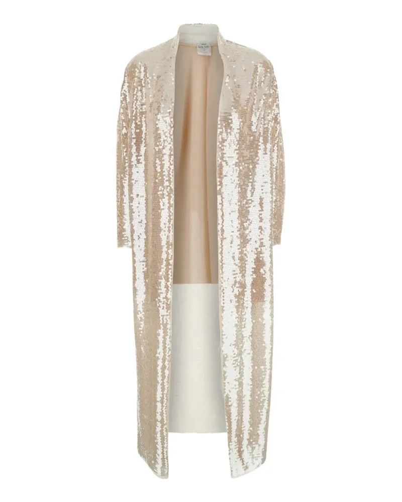 forte_forte Cape mit Pailletten - Nude Nude
