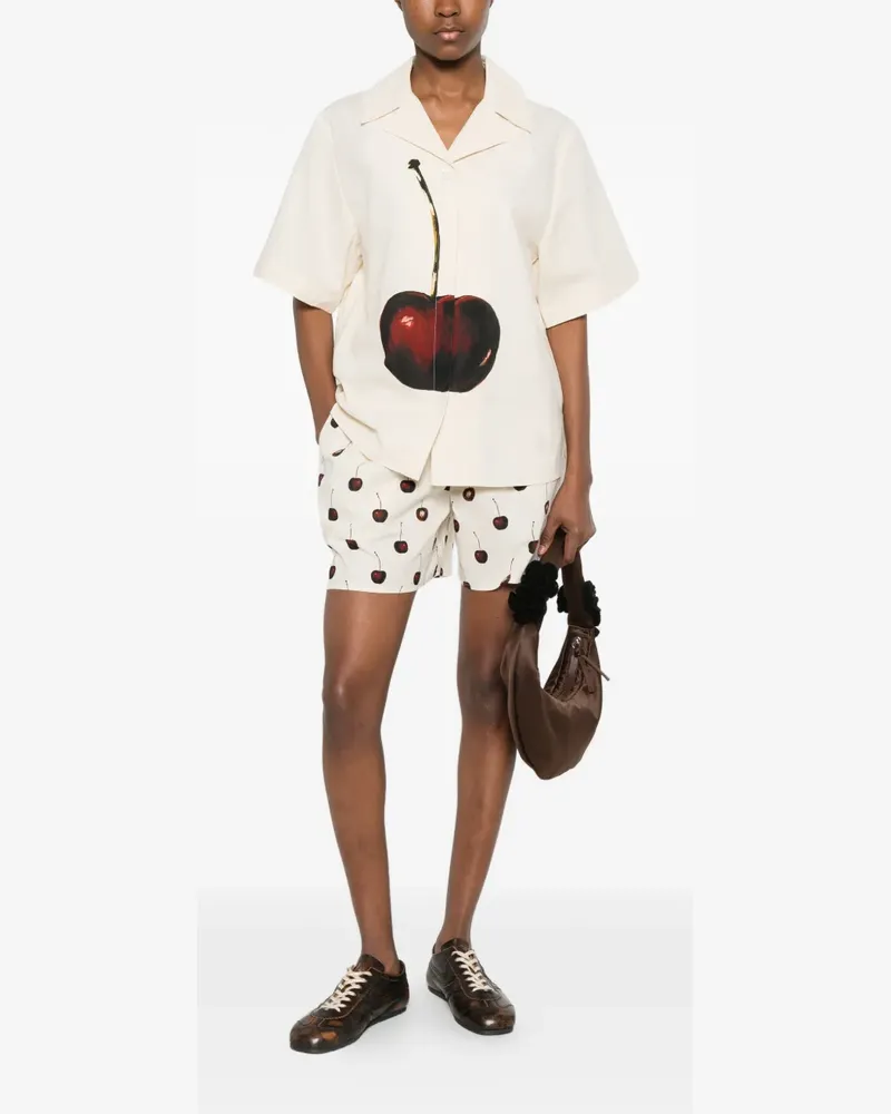 Stine Goya cherries-print shirt - Nude Nude