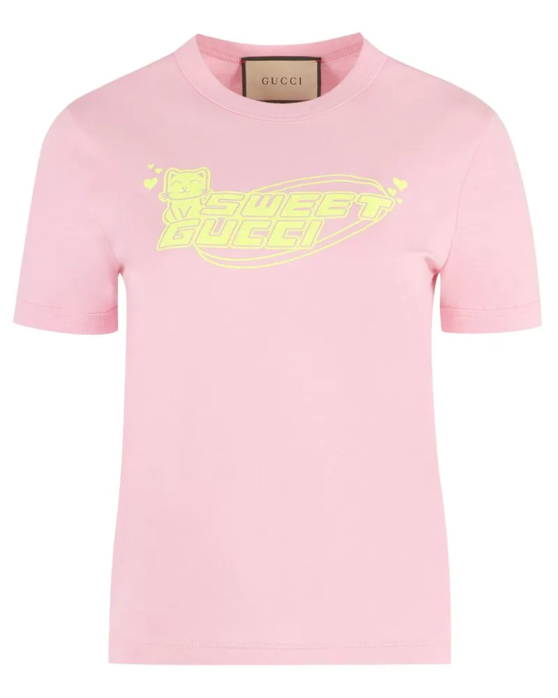 Gucci T-Shirt mit Sweet -Print - Rosa Rosa