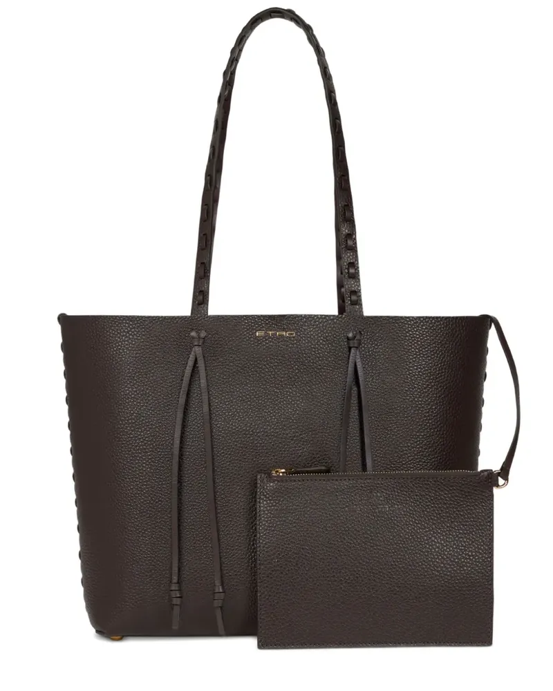 Etro Handtasche mit Flechtriemen - Braun Braun