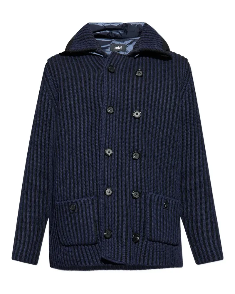 ADD striped double-breasted jacket - Blau Blau