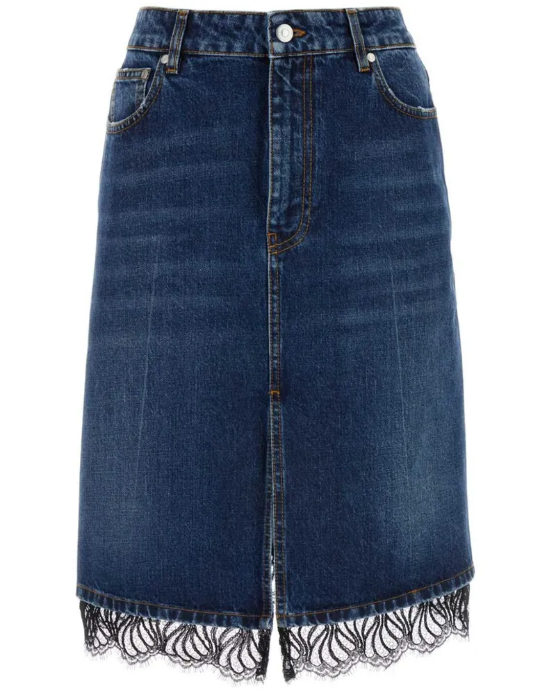 Stella McCartney Rock mit Spitzensaum - Blau Blau