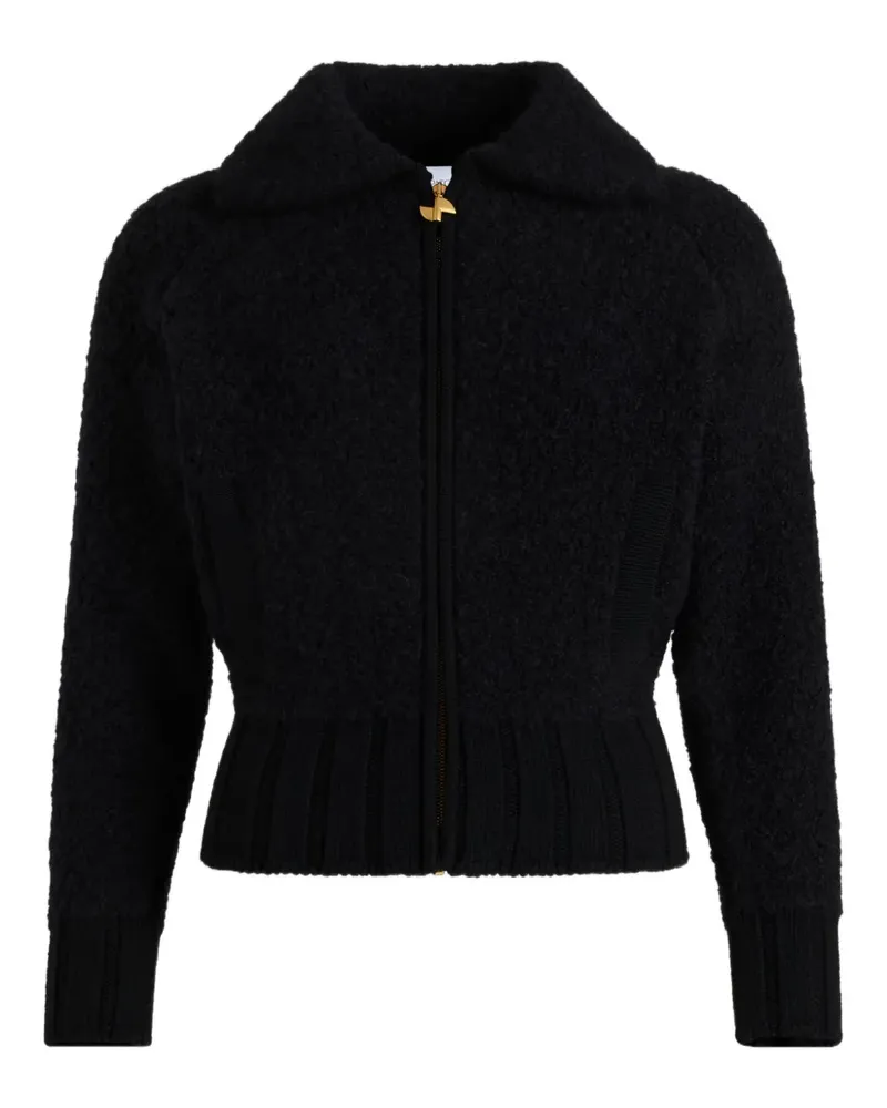 Patou Bouclé-Jacke mit Reißverschluss - Schwarz Schwarz