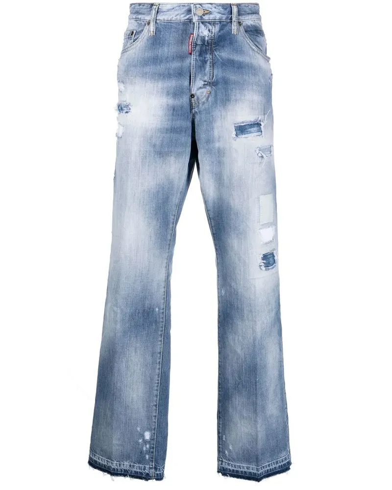 Dsquared2 Tief sitzende Wide-Leg-Jeans - Blau Blau