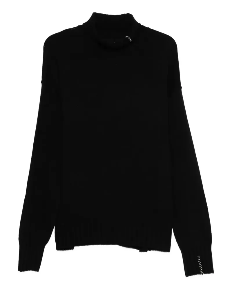 Isabel Benenato Pullover mit Stehkragen - Schwarz Schwarz